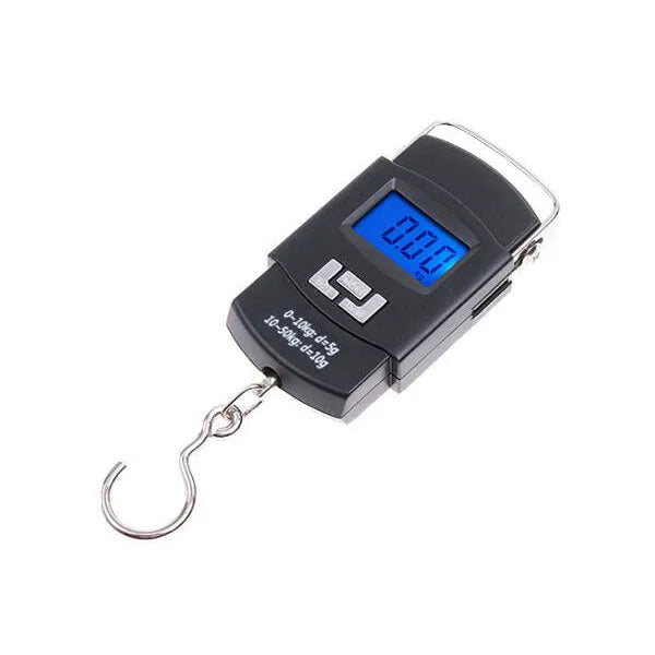 Akasztós elektronikus utazómérleg 50kg lcd