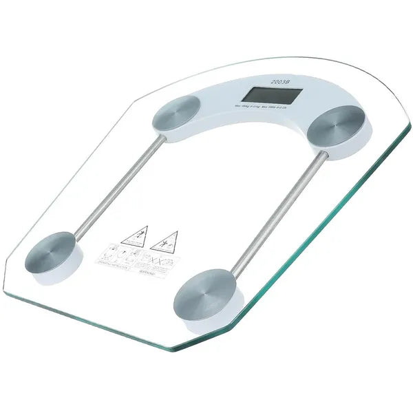 Digitális üveg személymérleg LCD kijelzővel, 180 kg teherbírás