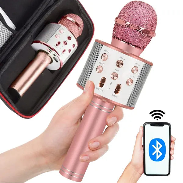 Bluetooth karaoke mikrofon tokkal és módokkal