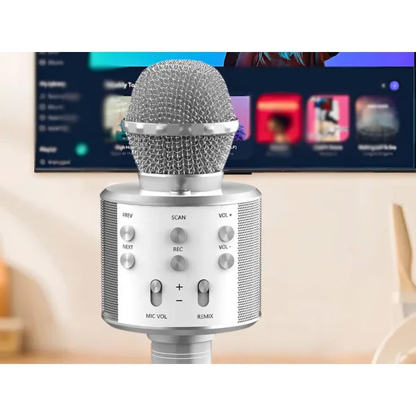 Bluetooth karaoke mikrofon hangszóró tokkal