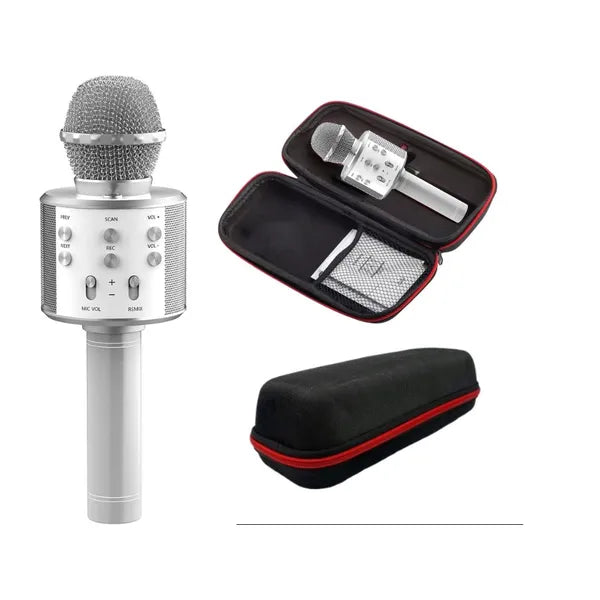 Bluetooth karaoke mikrofon hangszóró tokkal