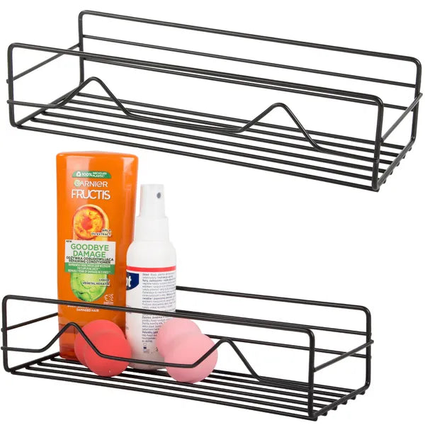 Loft fém zuhanypolc fekete