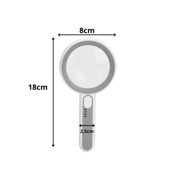 Led-es nagyító 6-12x újratölthető