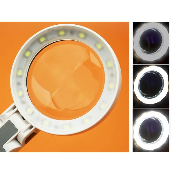 Nagyító led olvasólámpa 20x3,5x10,25x