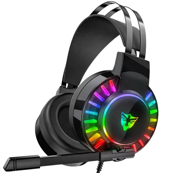 Vezetékes 7.1 RGB gamer fülhallgató mikrofonnal, USB