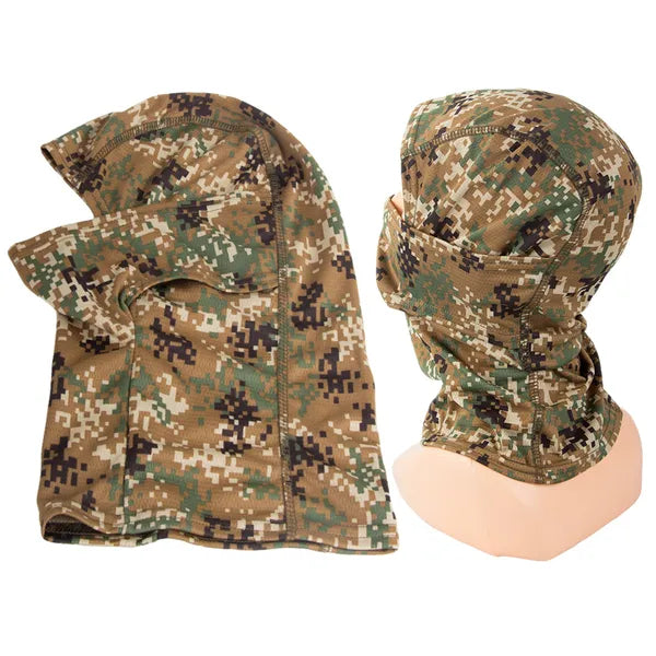 Termoaktív pixel camo balaklava, univerzális motoros terepmintás maszk