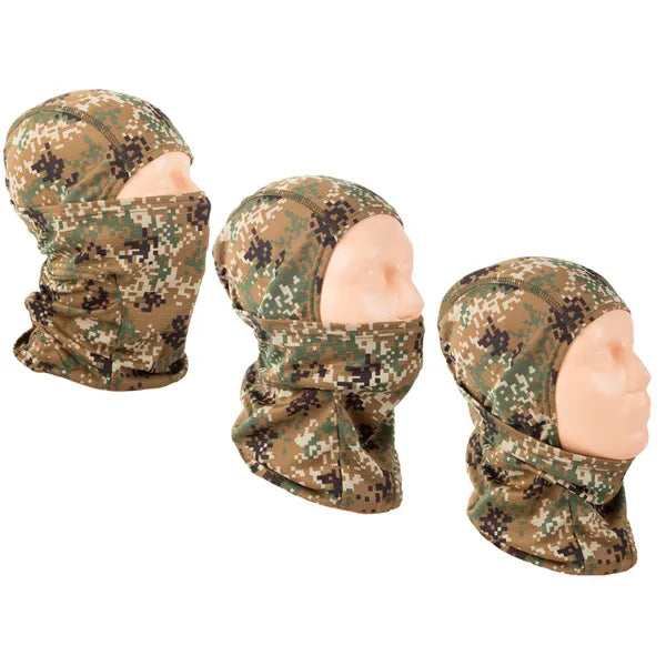 Termoaktív pixel camo balaklava, univerzális motoros terepmintás maszk