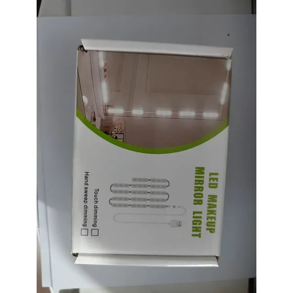 LED sminktükör fénygömb készlet, 10 db, USB, 3 fényárnyalat