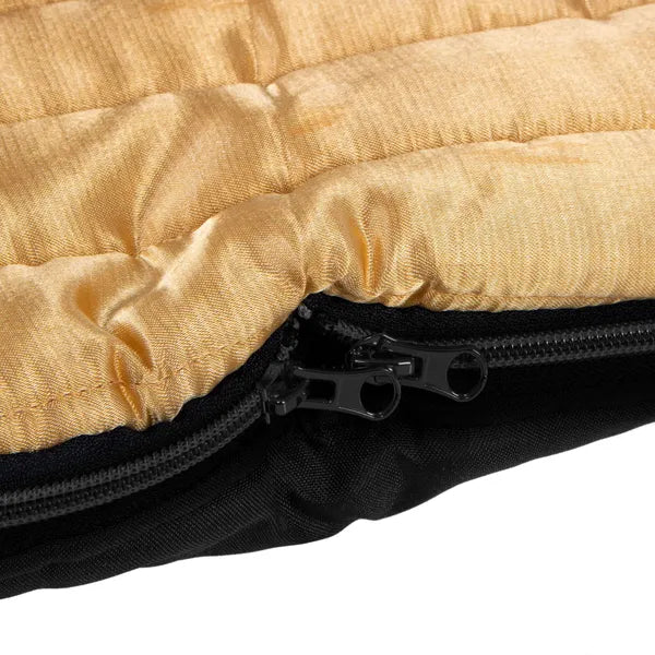 Gyerek bundazsák babakocsiba, fekete-arany, 90×45 cm, vízálló poliészter