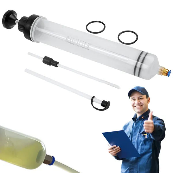 200 ml olajfecskendő folyadékszívó-feltöltő, flexibilis cső, tömítések