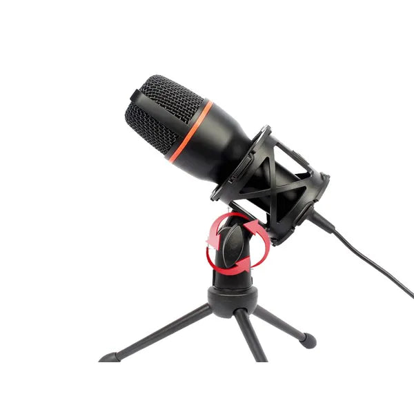USB RGB kardioid stúdiómikrofon tripod állvánnyal és popfilterrel