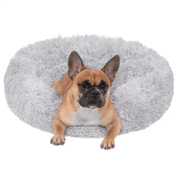 Springos Cozy kutya-macska fekhely, 120 cm, szürke, kerek, 4XL, csúszásgátló