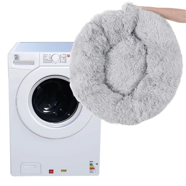 Springos Cozy kutya-macska fekhely, 120 cm, szürke, kerek, 4XL, csúszásgátló