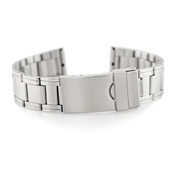 Ezüst rozsdamentes acél óraszíj 18/20 mm, 239 mm hossz