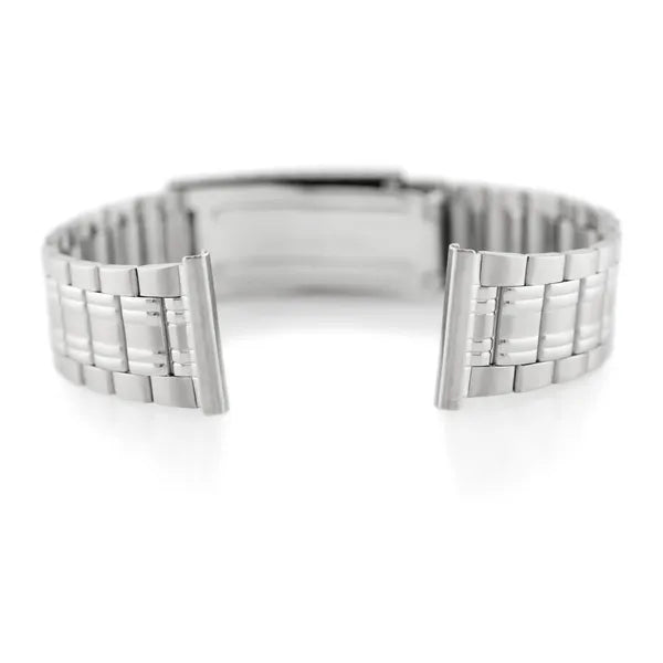 Ezüst színű rozsdamentes acél óraszíj, 18–20 mm, 241 mm