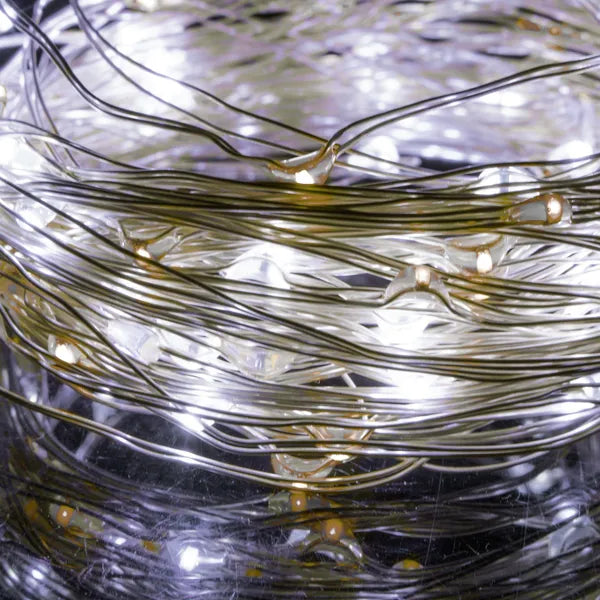 100 LED-es elemes fényfüzér, 9,9 m, hideg–meleg fehér, IP44