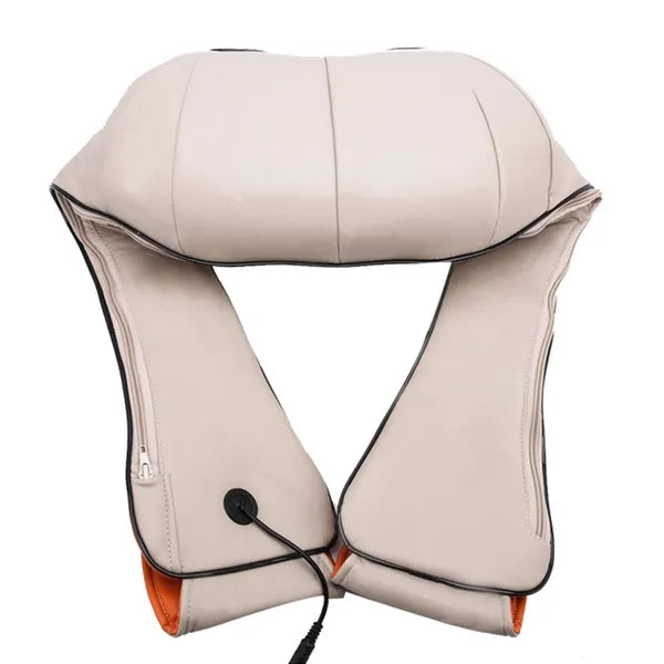 Shiatsu professzionális elektromos nyak- és hátmaszírozó, 12 W, 40cm x 20cm x 17cm, bézs-narancssárga
