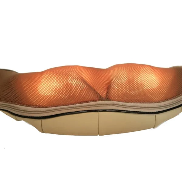 Shiatsu professzionális elektromos nyak- és hátmaszírozó, 12 W, 40cm x 20cm x 17cm, bézs-narancssárga