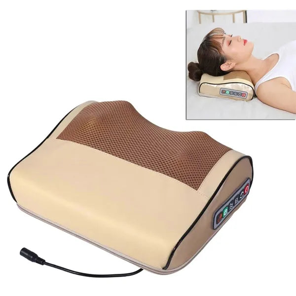 Shiatsu multifunkciós masszírozó párna, 24 W, 30 cm x 23 cm x 10 cm, barna