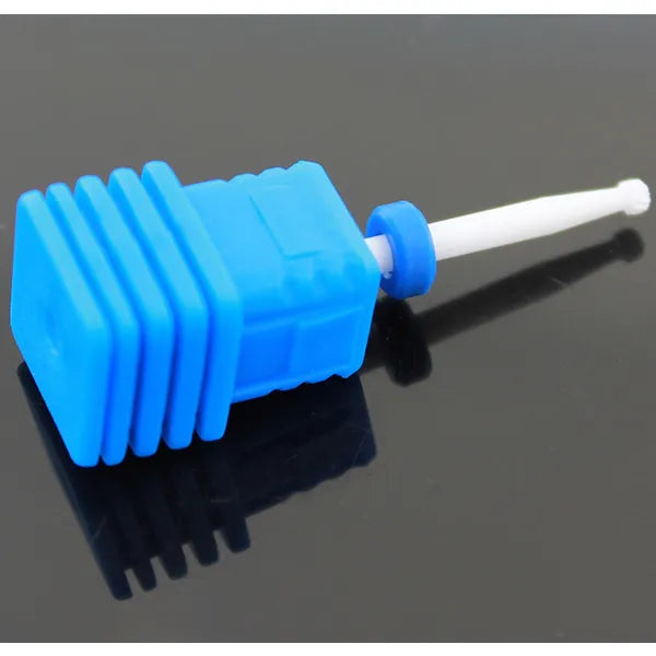 Kerámia körömcsiszoló fej, gömb, közepes, Ø2 mm, twist&lock, kék