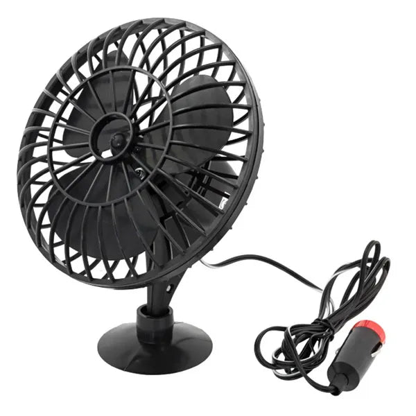 12V autós ventilátor szívókupakkal, 14 cm, állítható dőlésszög