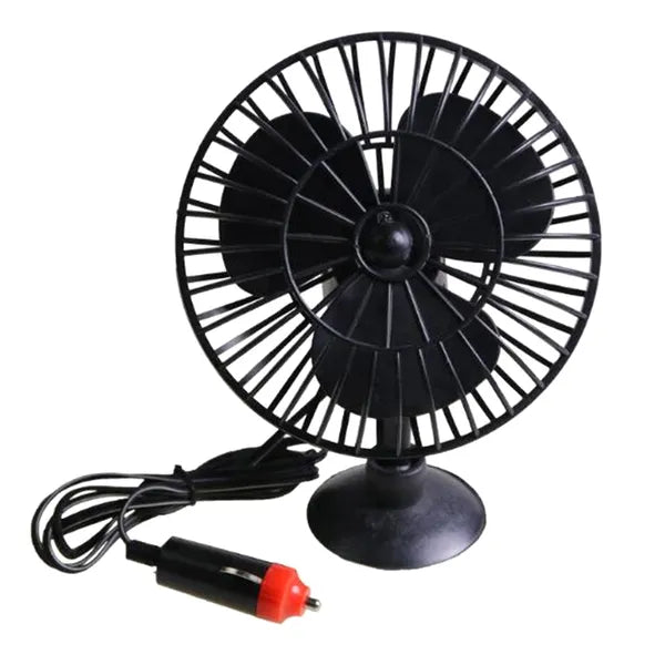 12V autós ventilátor szívókupakkal, 14 cm, állítható dőlésszög