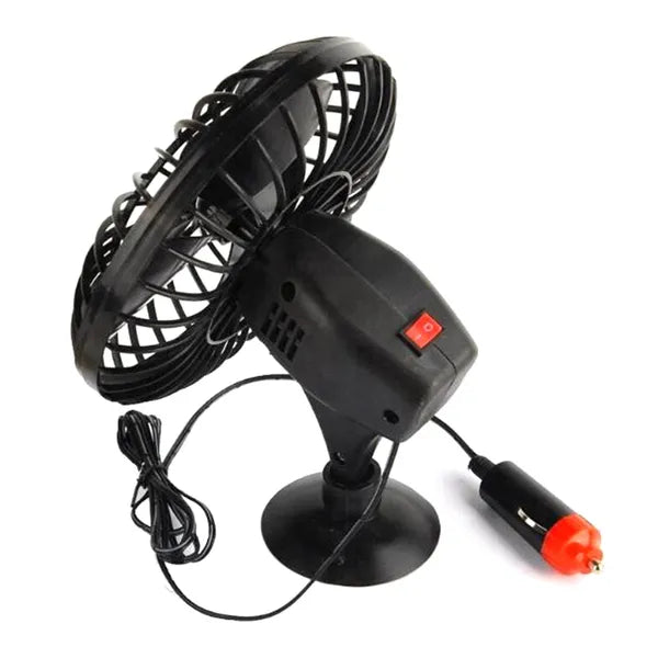 12V autós ventilátor szívókupakkal, 14 cm, állítható dőlésszög