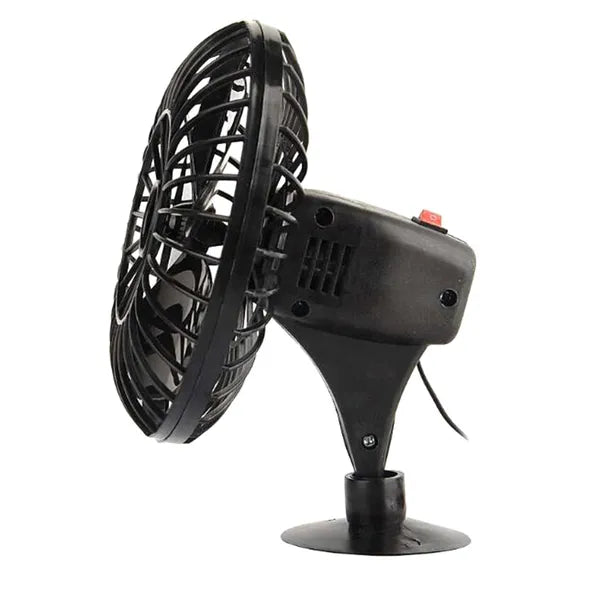 12V autós ventilátor szívókupakkal, 14 cm, állítható dőlésszög