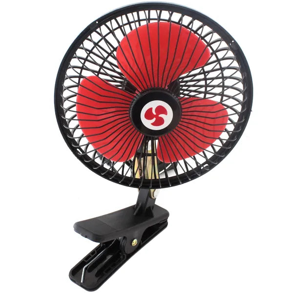 Autós csíptetős ventilátor, 17,5 cm, 12 V szivargyújtós táplálás