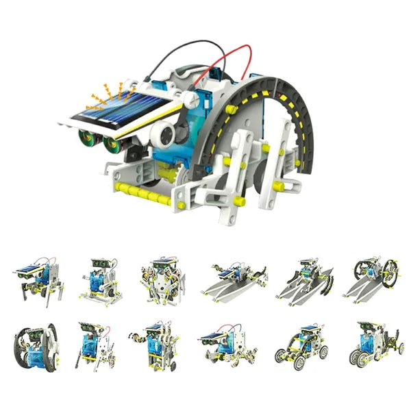14 az 1-ben napelemes robot építőkészlet gyerekeknek (10+)
