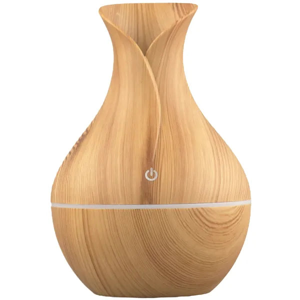 Ultrahangos USB mini párásító, 200 ml, LED éjjeli fény, barna