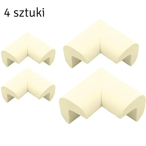 Krém színű NBR hab sarokvédő 4 db, öntapadós, 6×6×3,5 cm