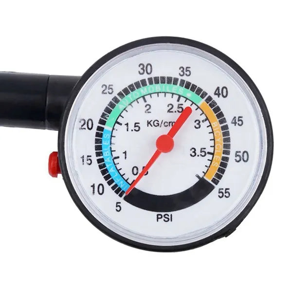 Analog autógumi nyomásmérő 55 psi, fekete