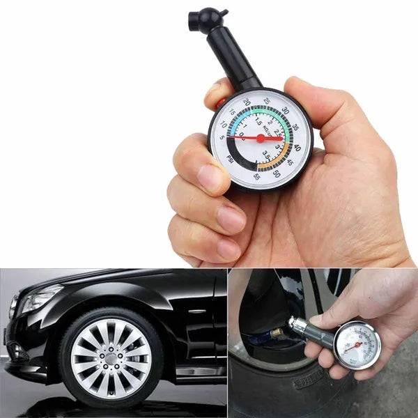 Analog autógumi nyomásmérő 55 psi, fekete