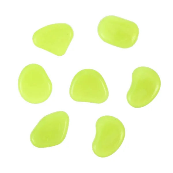 100 db sárga fluoreszkáló kavics, 2–3 cm, polisztirol