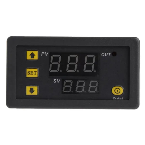 Digitális hőmérséklet-szabályozó, -55–120 °C, 12 V, vízálló szonda