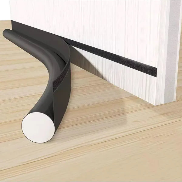 Öntapadós huzatzáró ajtó- és ablakszigetelő, fekete, 96 cm