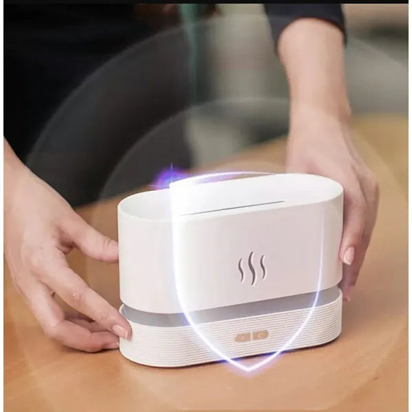 Kompakt párásító LED megvilágítással, fehér