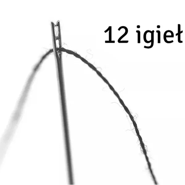Rozsdamentes acél varrótűkészlet, 12 db