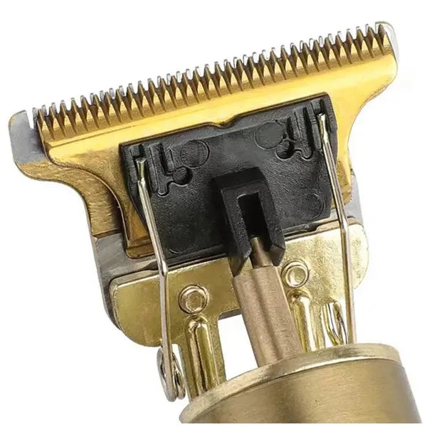 Akkus arany haj- és szakállvágó trimmer, 4 fésűs toldattal (0–4 mm)