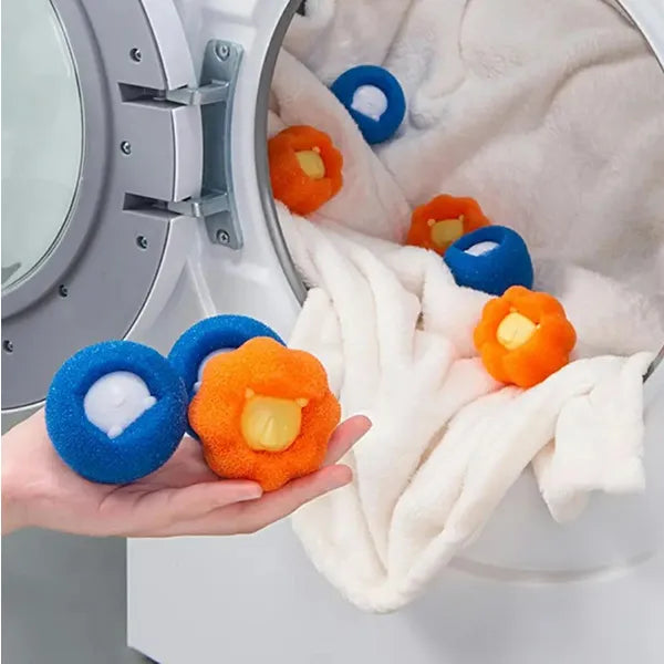 Antiszőrmosó mosógolyó – narancssárga, 6 cm, nylon/PP