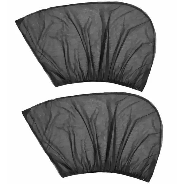 2 db fekete autóablak szúnyogháló, 60-95×44-52 cm, rugalmas poliészter