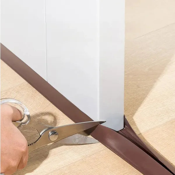 Szürke ajtó- és ablaktömítő huzatgátló, 96 cm, PVC szilikon