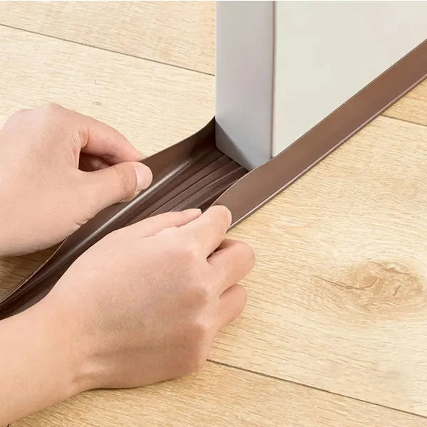 Szürke ajtó- és ablaktömítő huzatgátló, 96 cm, PVC szilikon