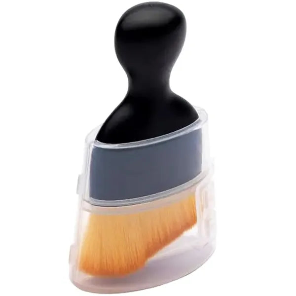 Kompakt autóbelső tisztító kefe nylon sörtékkel, 10 cm, fekete-barna