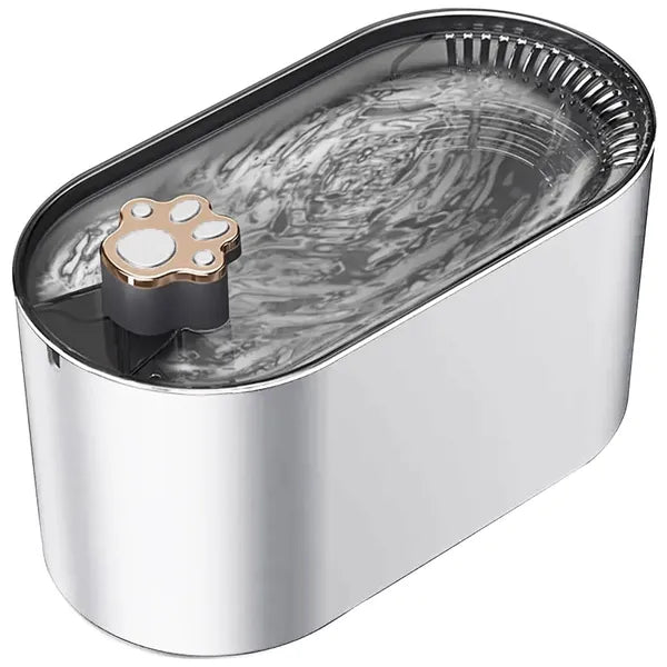Automata 3 l fehér kisállat itató LED vízszint jelzővel, USB, csendes