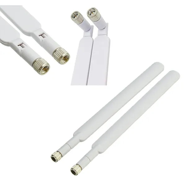 AK115B 2 db 8 dBi beltéri LTE router antenna SMA csatlakozóval, fehér
