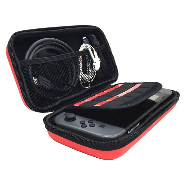 Nintendo Switch kemény héjú piros EVA hordtáska 26×12,5×5,5 cm