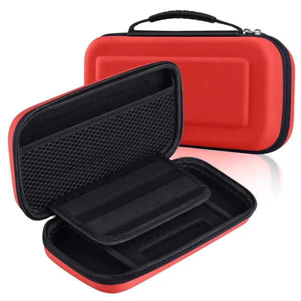 Nintendo Switch kemény héjú piros EVA hordtáska 26×12,5×5,5 cm