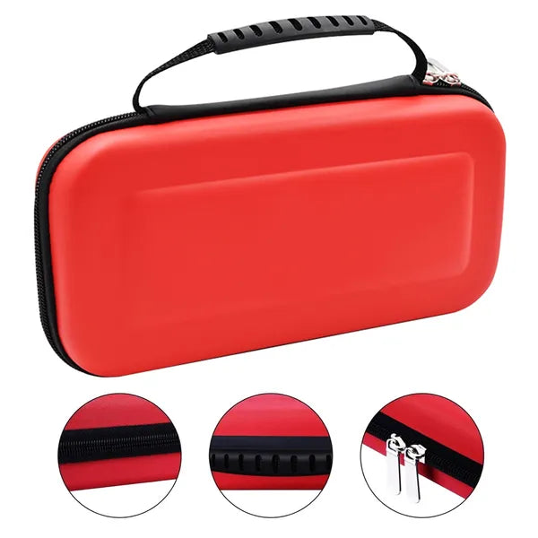 Nintendo Switch kemény héjú piros EVA hordtáska 26×12,5×5,5 cm